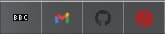 Example of favicons in pinned tabs of Firefox